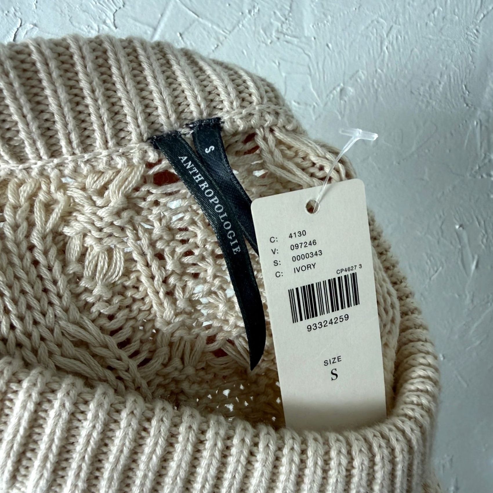 Anthropologie Anthropologie Sweater Crew Neck Long Sleeve Cable Knit Cream S Women’s Pullover Regular Knit Pattern Solid Vintage No Size S / US 4 / IT 40 - 6 Thumbnail