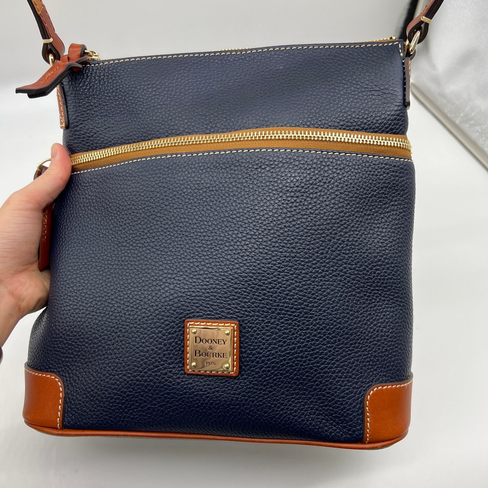 Dooney & Bourke Dooney & Bourke Pebble Leather Crossbody Midnight Blue Size ONE SIZE - 1 Thumbnail