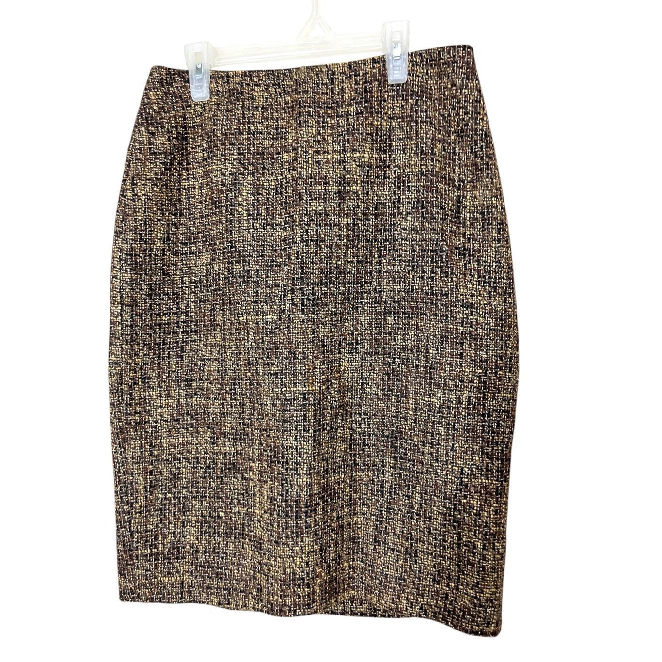 Other Ellen Tracy Brown Wool Blend Skirt Size 4 Size 27" / US 4 / IT 40 - 1 Thumbnail