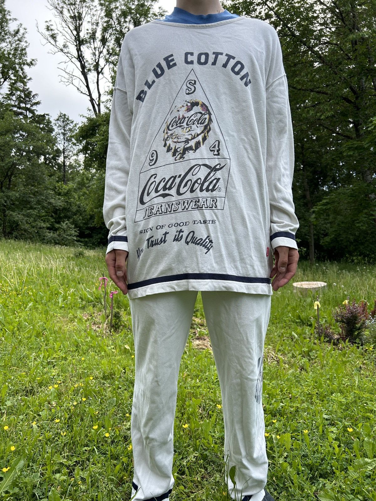 Coca Cola 90s Vintage 1995 Coca Cola Full Cotton Suit Bundle Pants Top Size US L / EU 52-54 / 3 - 16 Thumbnail