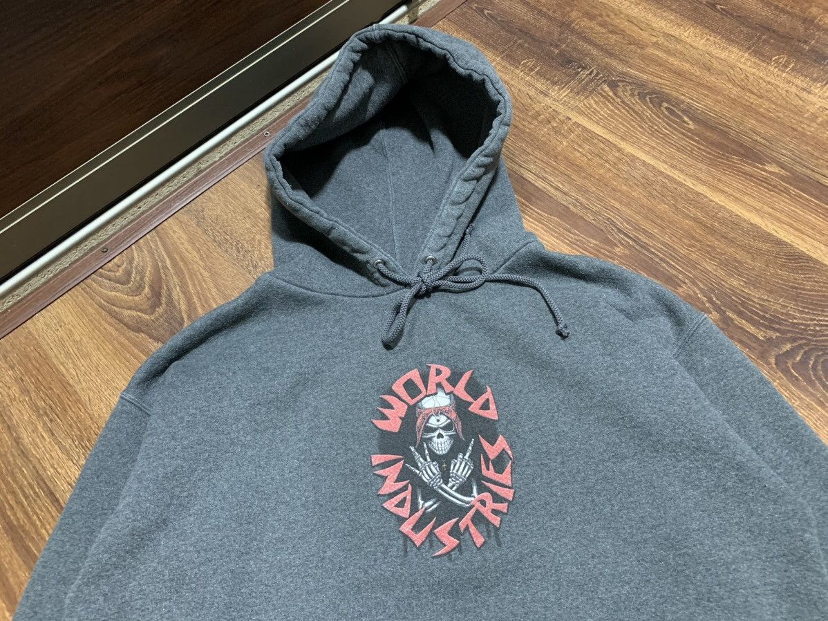 World Industries RARE Vintage World Industries skeleton logo hoodie Size US M / EU 48-50 / 2 - 2 Thumbnail