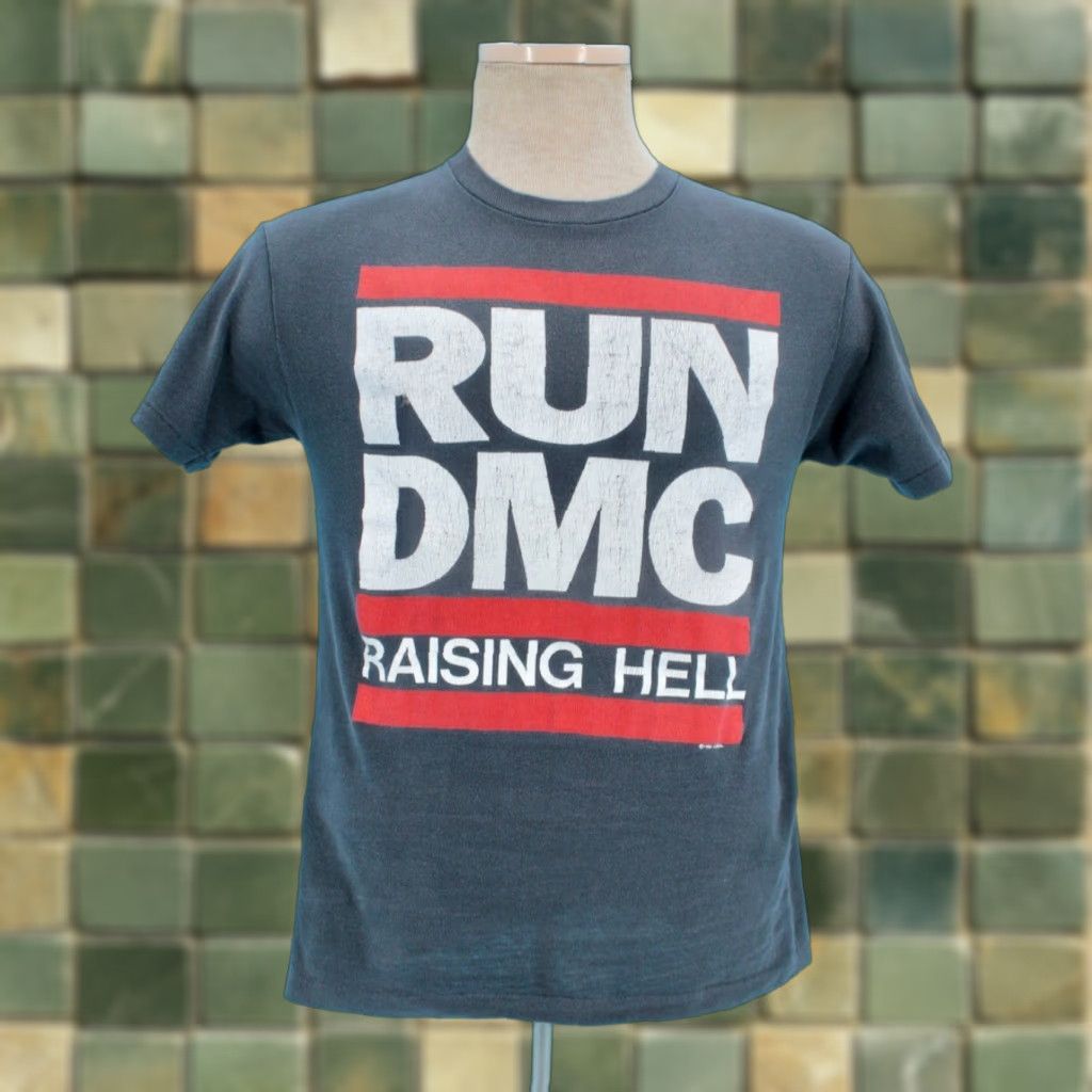 Vintage VTG 80s Run DMC Raising Hell TShirt Shirt Mens S Blue 1980s Band Rap Graphic Tee Size US S / EU 44-46 / 1 - 1 Thumbnail