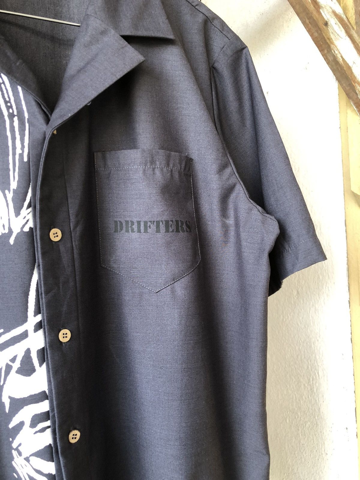 Anime Rare🔥 Drifters x Anime Oda Nobunaga Open Collar Shirt Size US XL / EU 56 / 4 - 4 Thumbnail