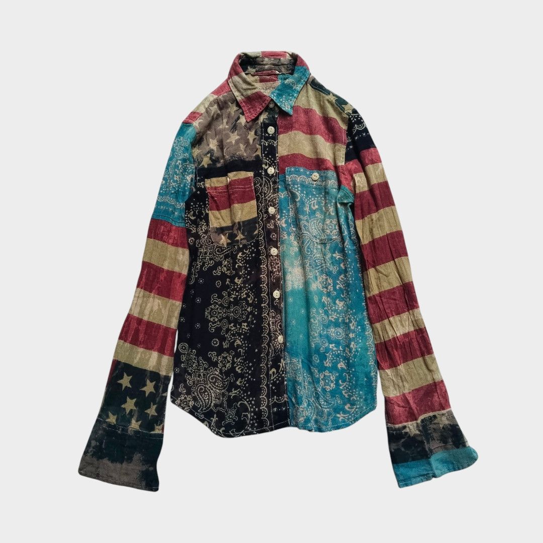 Le Grande Bleu (L.G.B.) Denim&supply Ralph Lauren American flag linen shirt Size US S / EU 44-46 / 1 - 1 Thumbnail