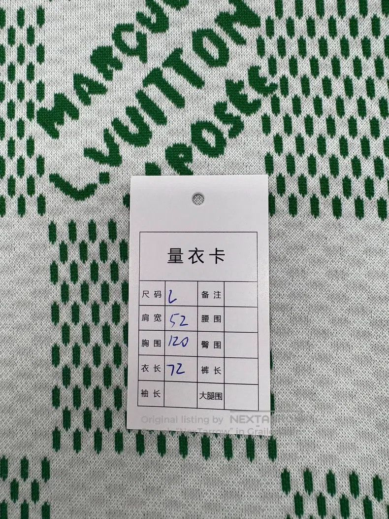 Louis Vuitton Louis Vuitton White and green checkerboard short sleeve Size US L / EU 52-54 / 3 - 8 Thumbnail