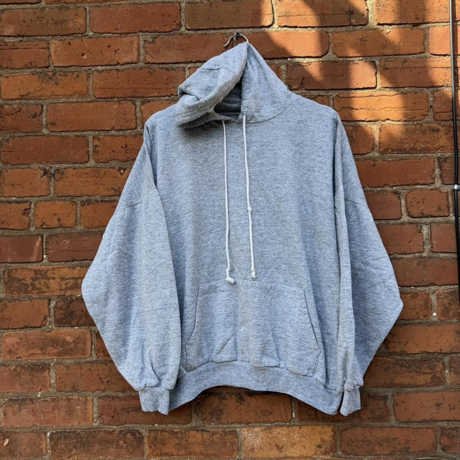 Other vintage light grey blank light hoodie 80s/90s boxy large Size US L / EU 52-54 / 3 - 1 Thumbnail