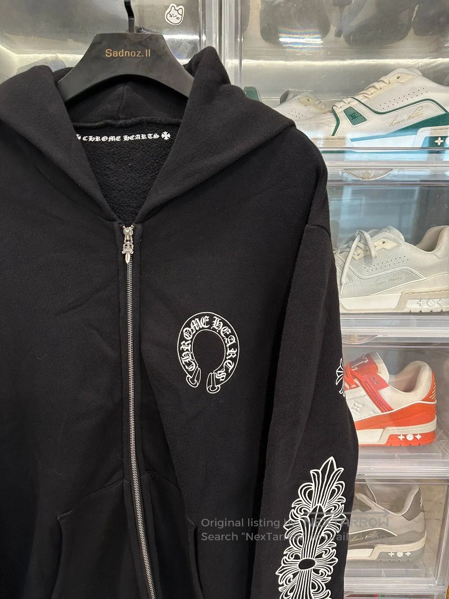 Chrome Hearts chrome hearts black zip hoodie with floral design. Size US XL / EU 56 / 4 - 2 Thumbnail