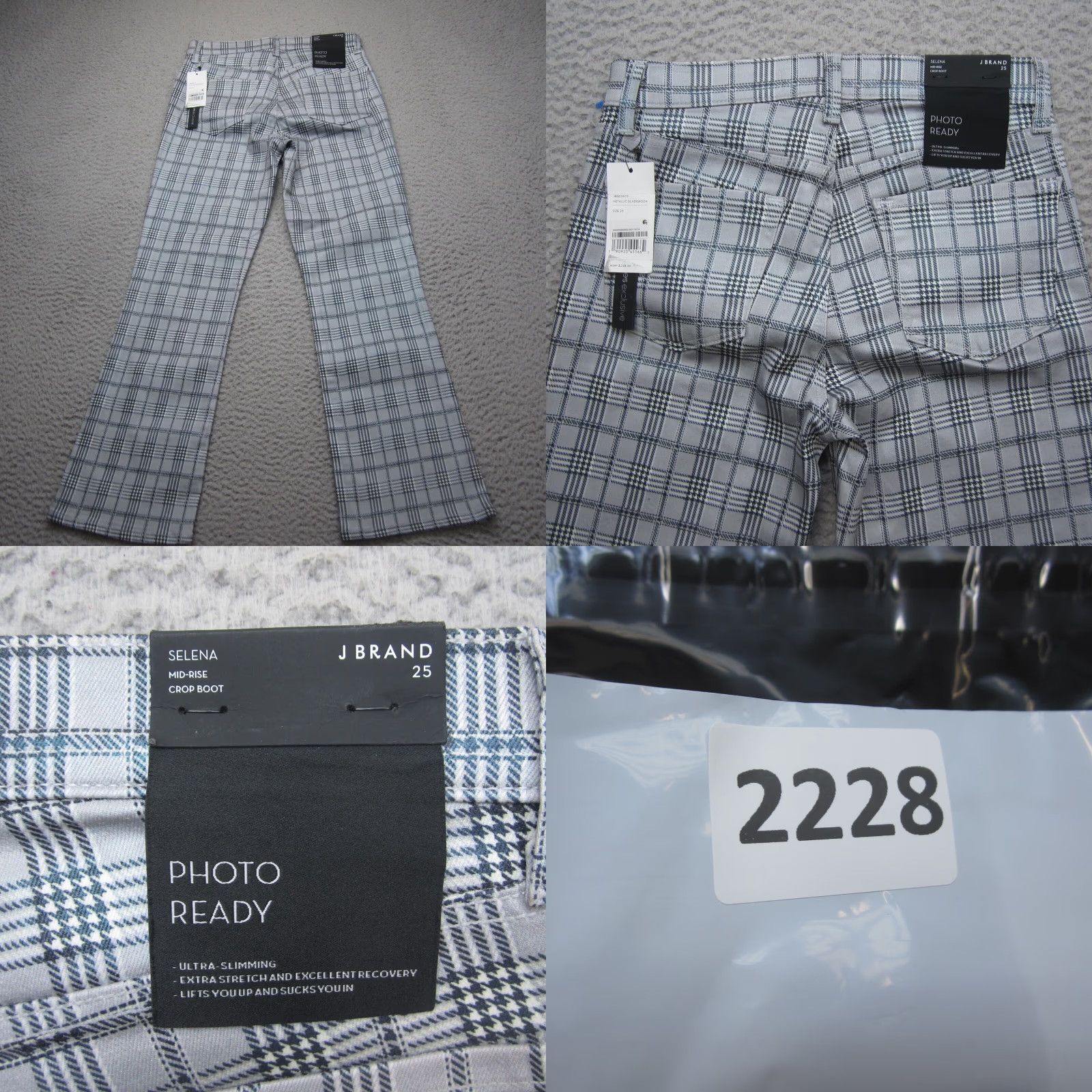 J Brand J Brand Pants Womens 25 Gray Selena Crop Boot Mid Rise Silverspoon 26x26 Size 42" / US 20 - 10 Thumbnail