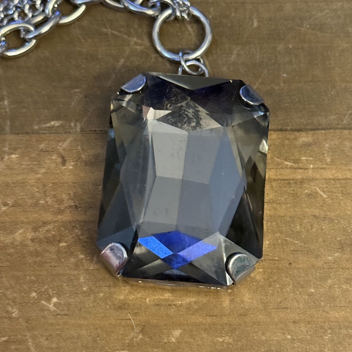 Other Silver tone chunky Smokey quartz pendant necklace Size ONE SIZE - 3 Thumbnail