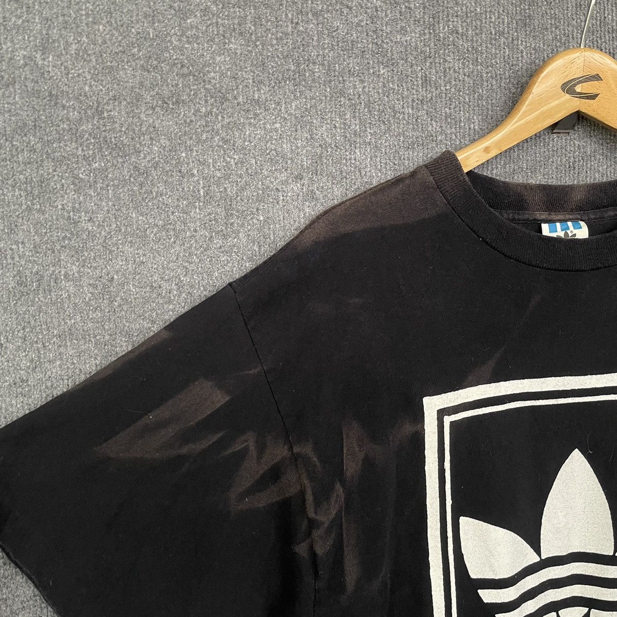 Adidas × Vintage 1990s Adidas Mirror Print Big Logo T Shirt Size US M / EU 48-50 / 2 - 4 Thumbnail
