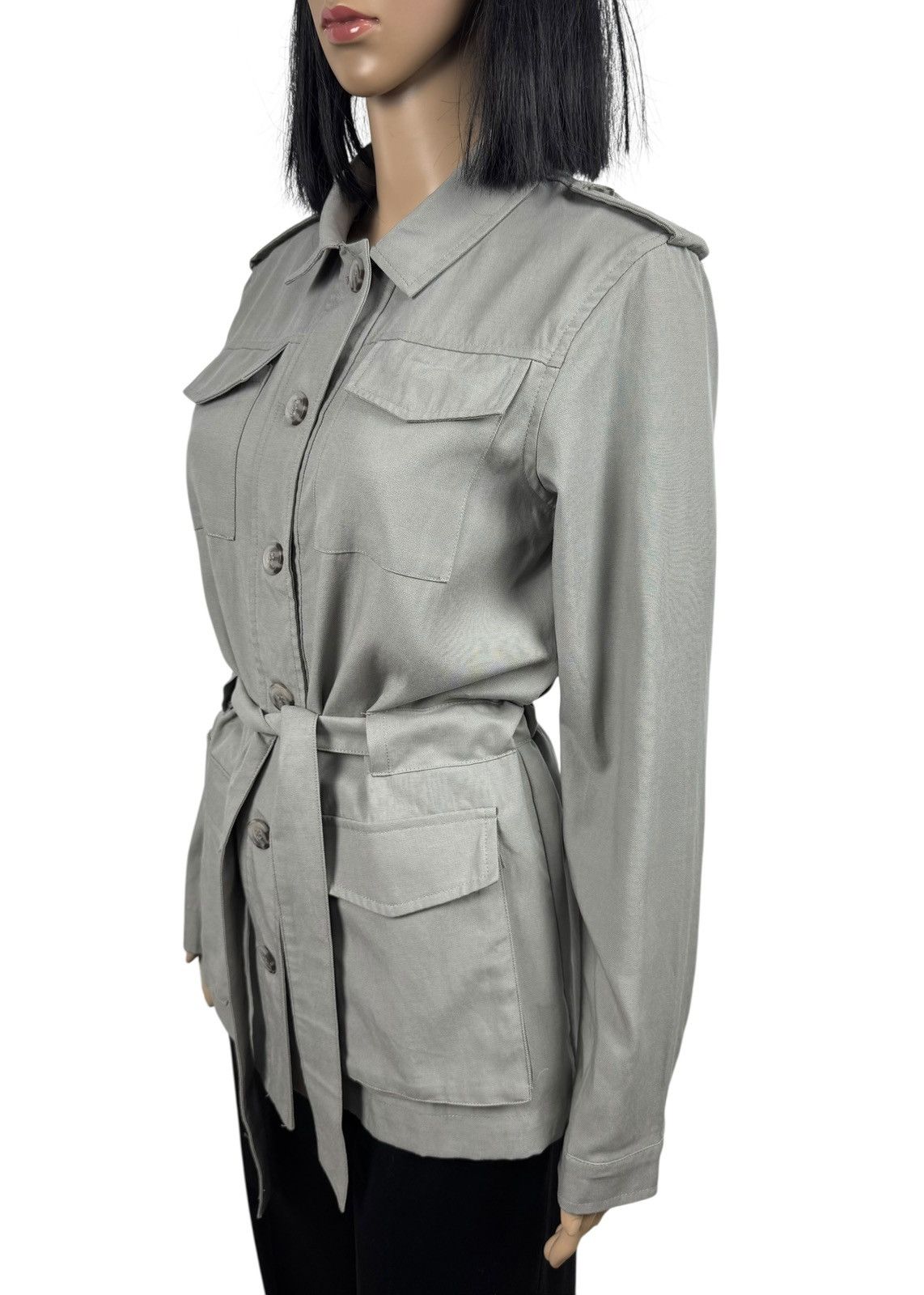Threads 4 Thought Thought Field Belted Jacket Button Up Tencel Cotton size 38 Size M / US 6-8 / IT 42-44 - 6 Thumbnail