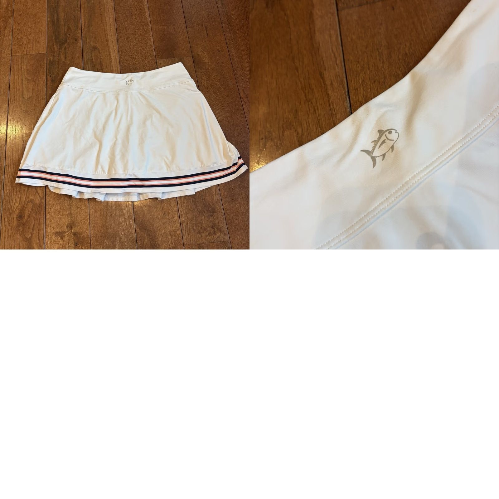 Southern Tide Womens Southern Tide Gwen Performance Skort White Stripes sz S Size ONE SIZE - 8 Thumbnail