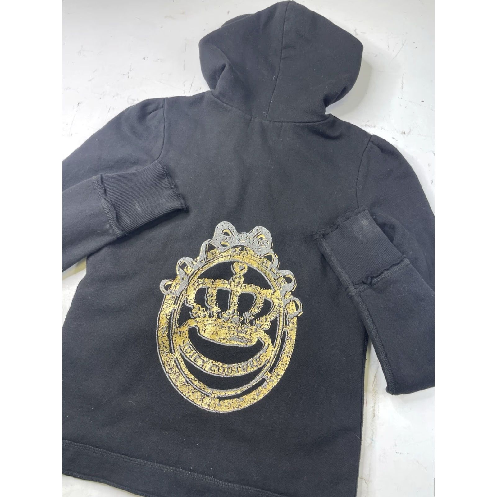 Juicy Couture VINTAGE Juicy Couture Y2K Black Track Suit Hoodie Sweatshirt Womens M Size M / US 6-8 / IT 42-44 - 2 Thumbnail