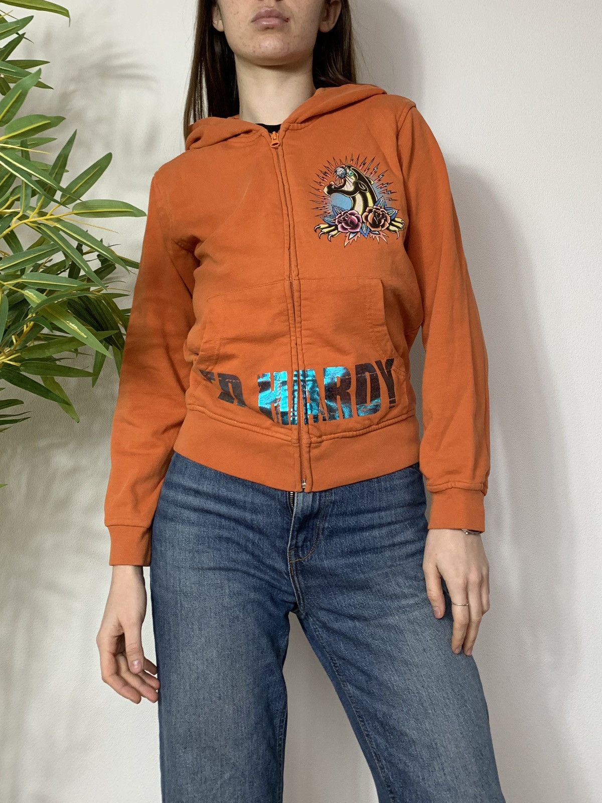 Ed Hardy VINTAGE ED HARDY PANTHERA BIG LOGO 2000s ZIP UP HOODIE Size M / US 6-8 / IT 42-44 - 4 Thumbnail