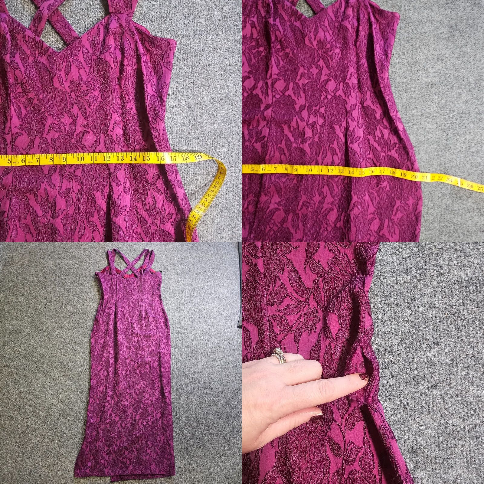 Jessica McClintock VINTAGE Jessica McClintock Dress Womens 14 Purple Lace Prom Cocktail Maxi Womens Girls/Mens? Size XXS / US 00 / IT 34 - 8 Thumbnail