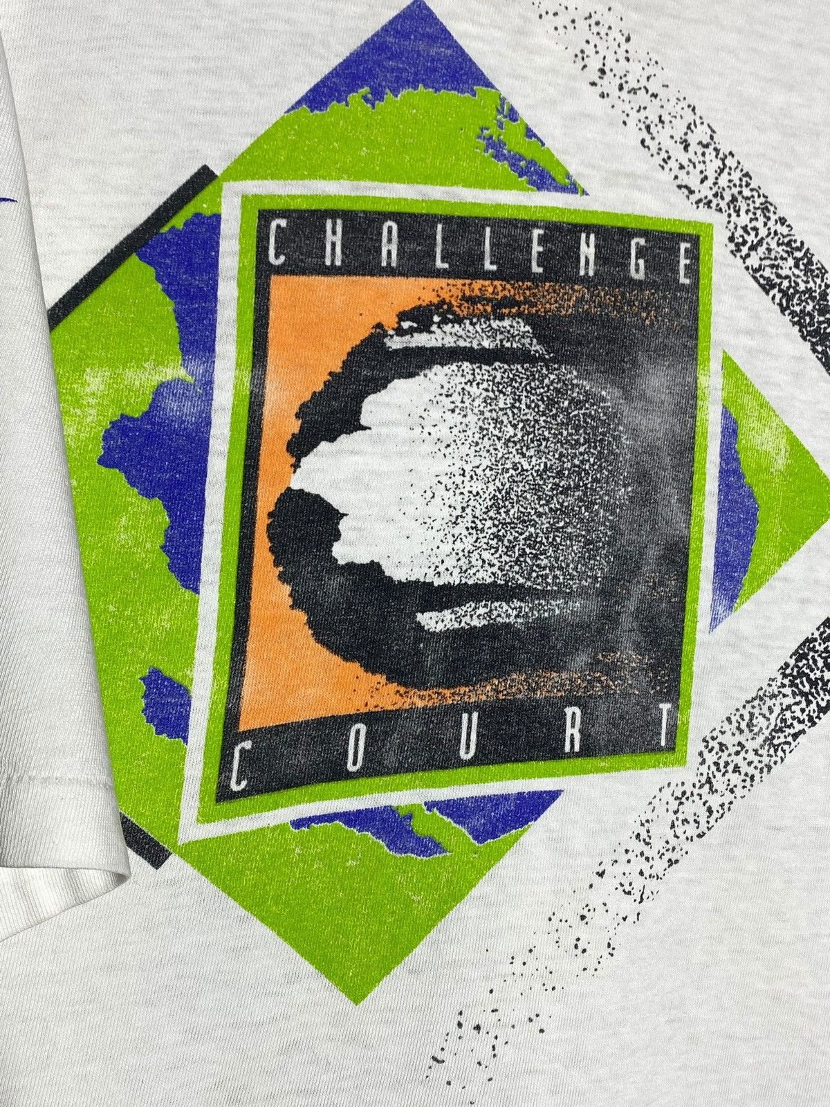 Nike Vintage 90s Nike Challenge Court Rare T-shirt Made in USA Size US XL / EU 56 / 4 - 3 Thumbnail