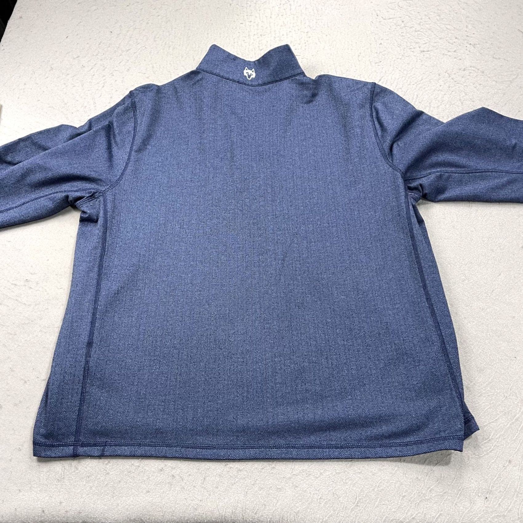 Vintage Greyson XL Blue Herringbone Golf Jacket Mens 1/4 Zip Pullover Jacket Pullover VINTAGE Size US XL / EU 56 / 4 - 6 Thumbnail
