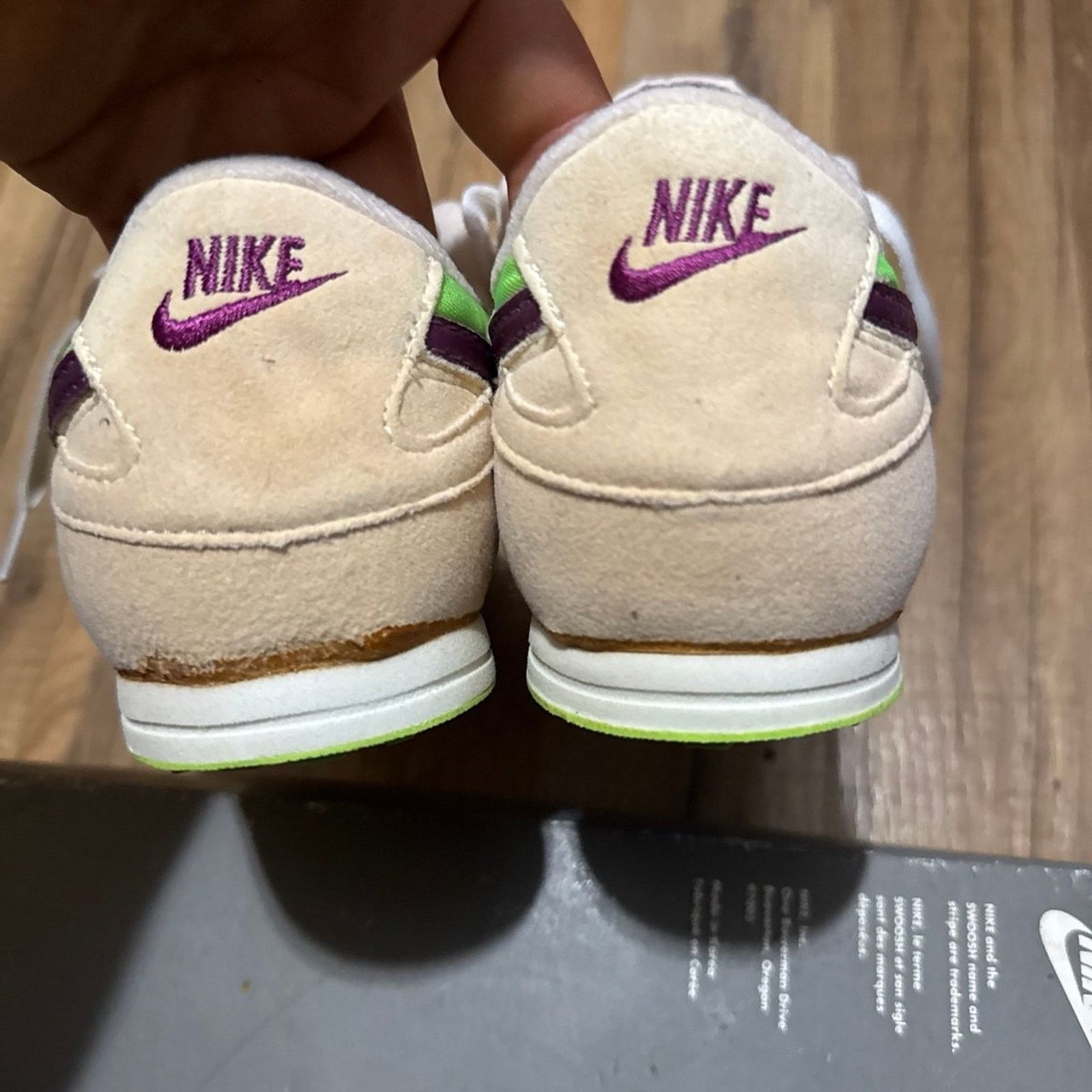 Nike 90s Nike Zoom V White Electric Green Red Plum Track Spikes Size US 9.5 / EU 42-43 - 3 Thumbnail