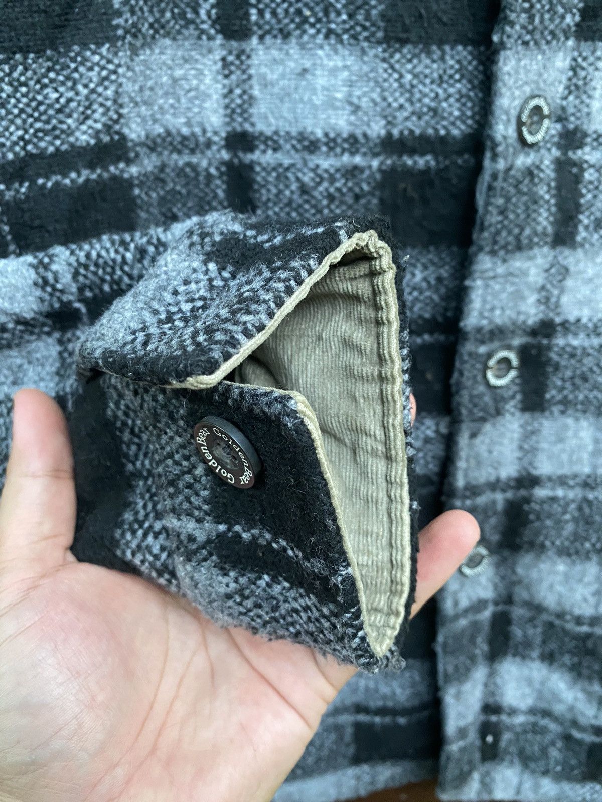 Golden Bear × Vintage Vintage Golden Bear Checkered Sherpa Flannel Size US L / EU 52-54 / 3 - 6 Thumbnail