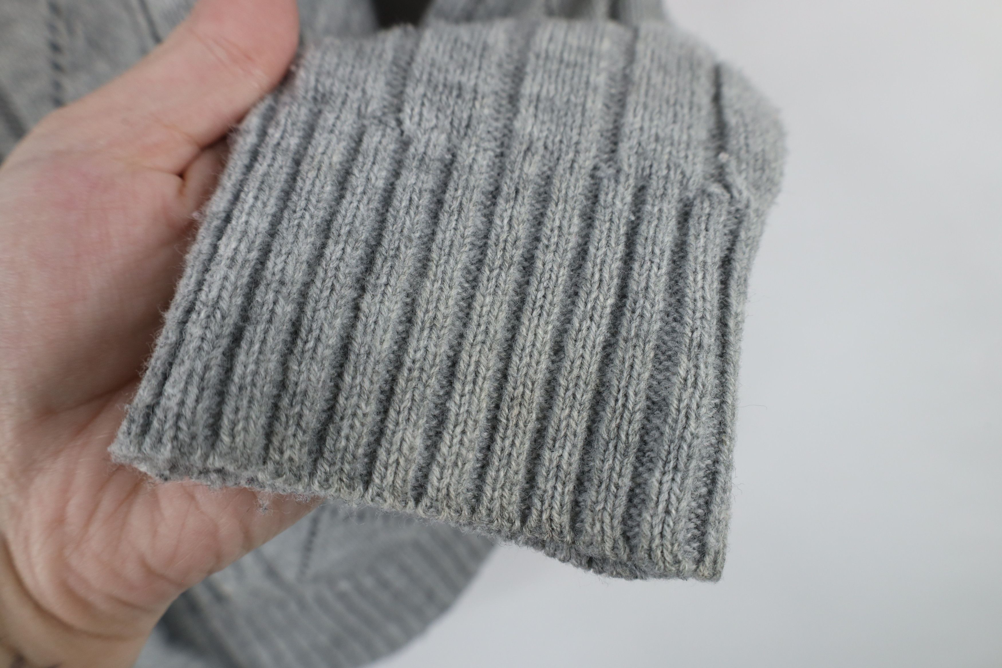 Vintage Vintage 70s Streetwear Cable Knit Cardigan Sweater Gray Size M / US 6-8 / IT 42-44 - 6 Thumbnail