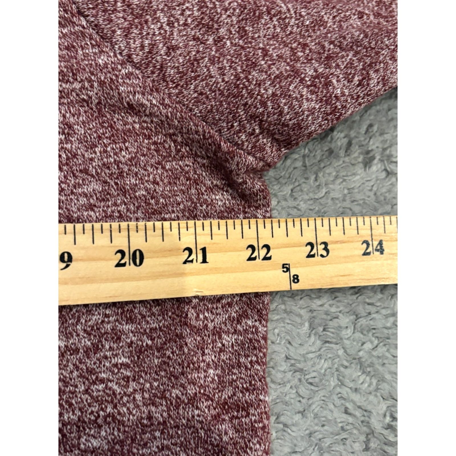 Express VINTAGE Express Hoodie Womens Medium Pullover Purple Fleece Hood Buttons Sweatshirt Size M / US 6-8 / IT 42-44 - 3 Thumbnail