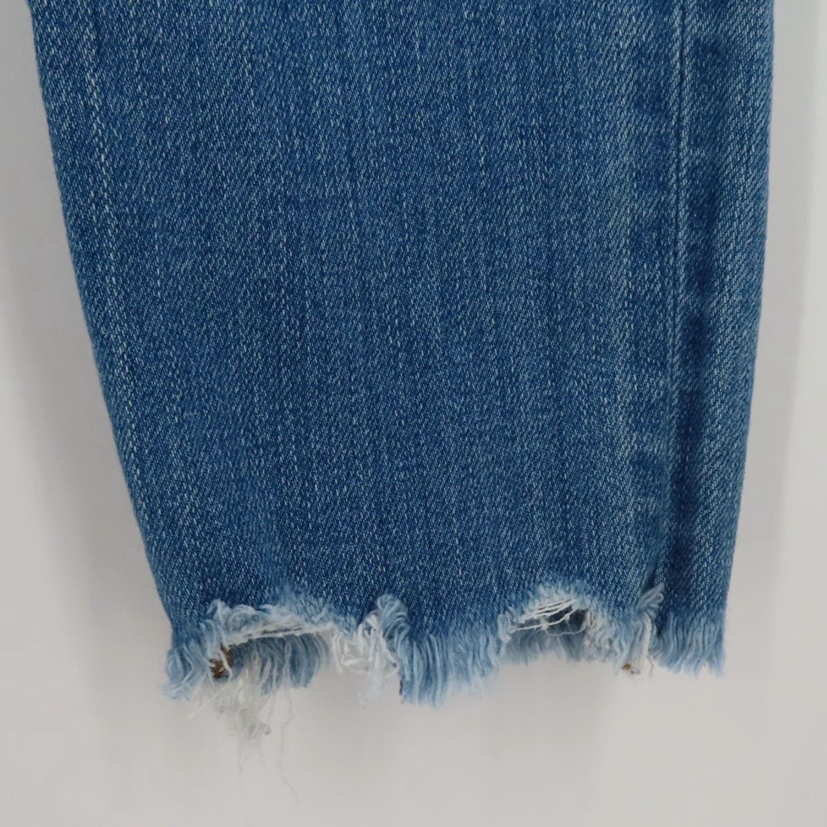 Madewell Madewell Jeans Womens 27 9in High Rise Distressed Raw Hem Denim Blue 5-Pocket Regular Inseam 9 in Size 27" / US 4 / IT 40 - 6 Thumbnail