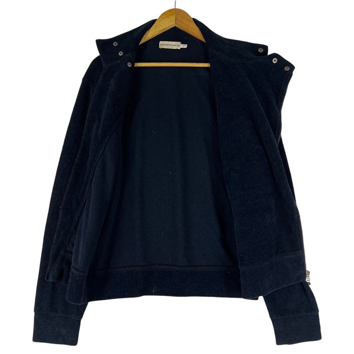 Emporio Armani 90s VINTAGE EMPORIO ARMANI ASYMETRICAL ZIPPER SWEATER JACKET Size US L / EU 52-54 / 3 - 7 Thumbnail