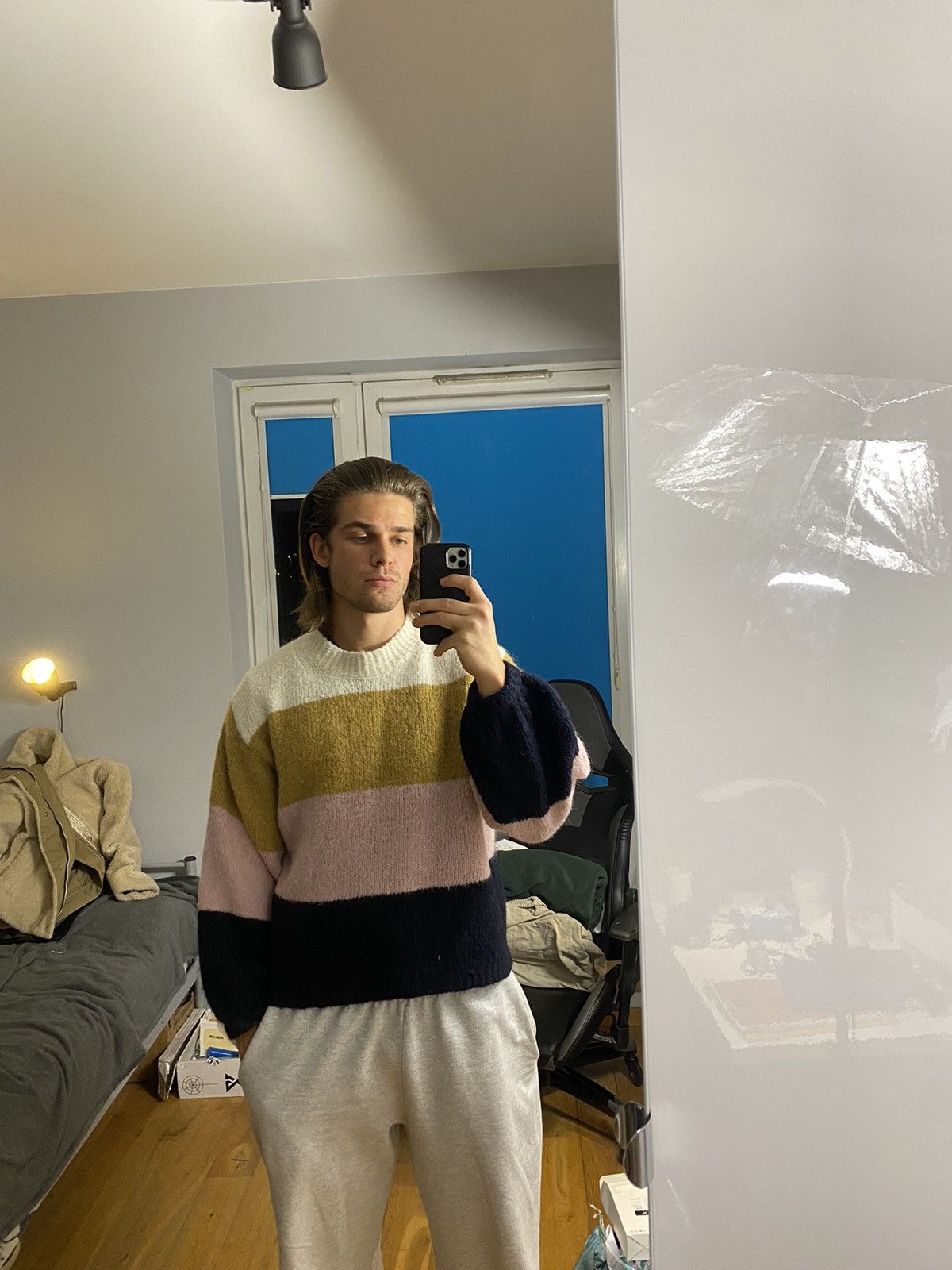 Acne Studios Acne Studios Kazia oversized striped alpaca sweater knitwear Size US M / EU 48-50 / 2 - 7 Thumbnail