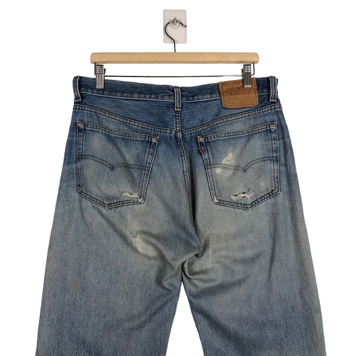 Levi's 🔥90’s Vintage Distressed Jeans Levi’s Made in USA Size US 34 / EU 50 - 9 Thumbnail