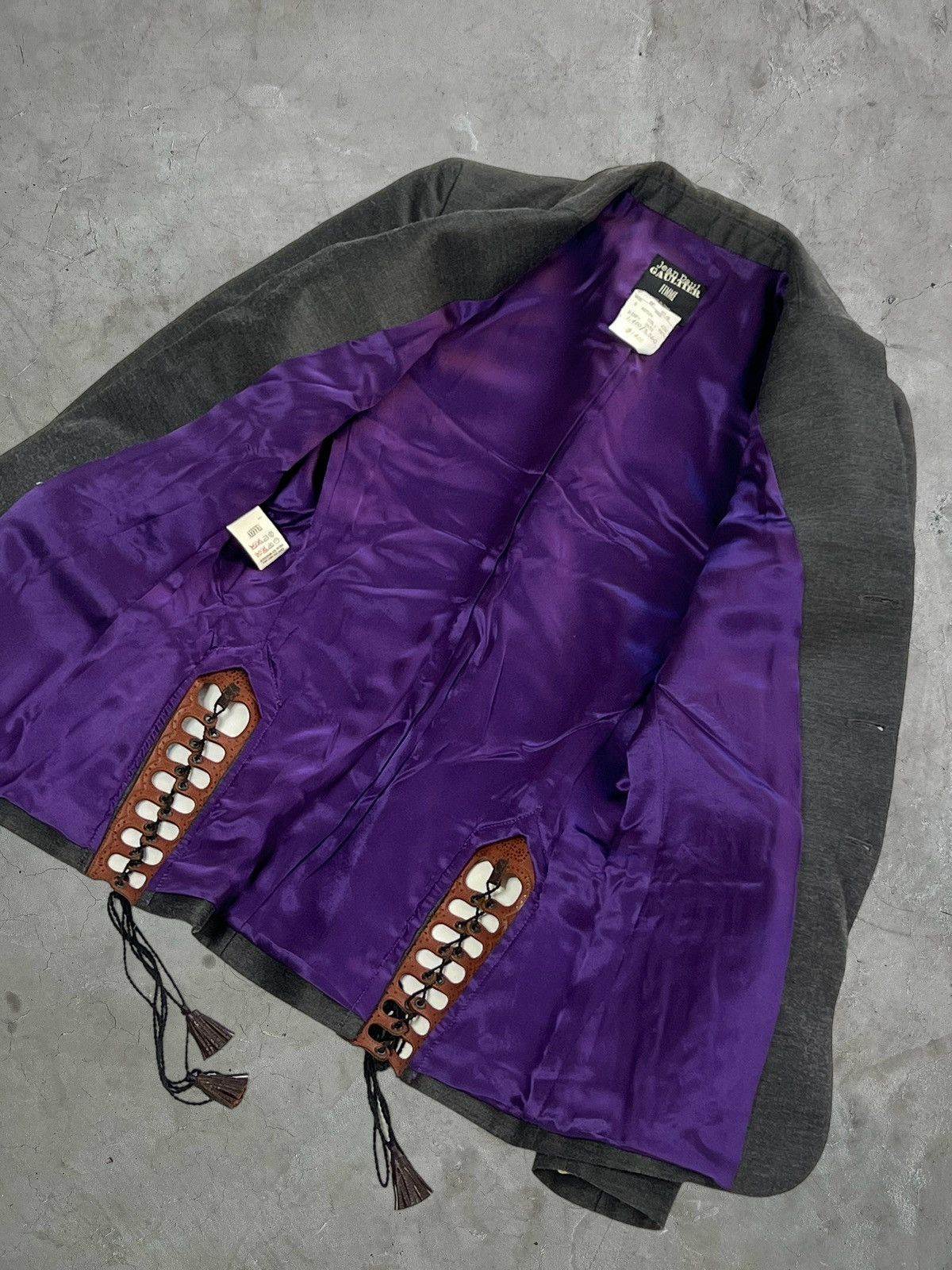 Jean Paul Gaultier Vintage Jean Paul Gaultier Runway Silk / Wool Blazer Size S / US 4 / IT 40 - 10 Thumbnail