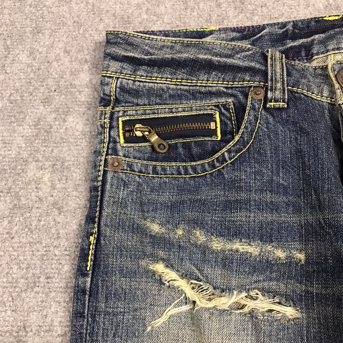 Japanese Brand Japaners Style denim Distressed pants Size US 28 / EU 44 - 6 Thumbnail