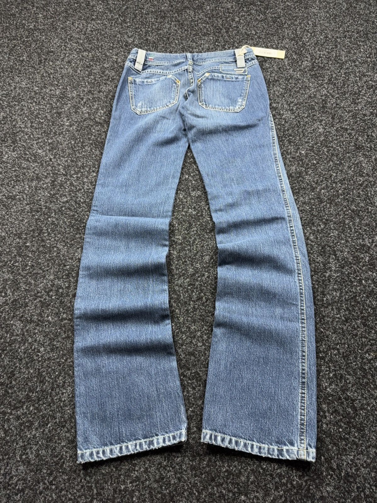 Diesel NWT Luxury 00s Diesel Junnie Low Rise Retro Rock Jeans Y2K Size 25" / US 0 / IT 36 - 12 Thumbnail