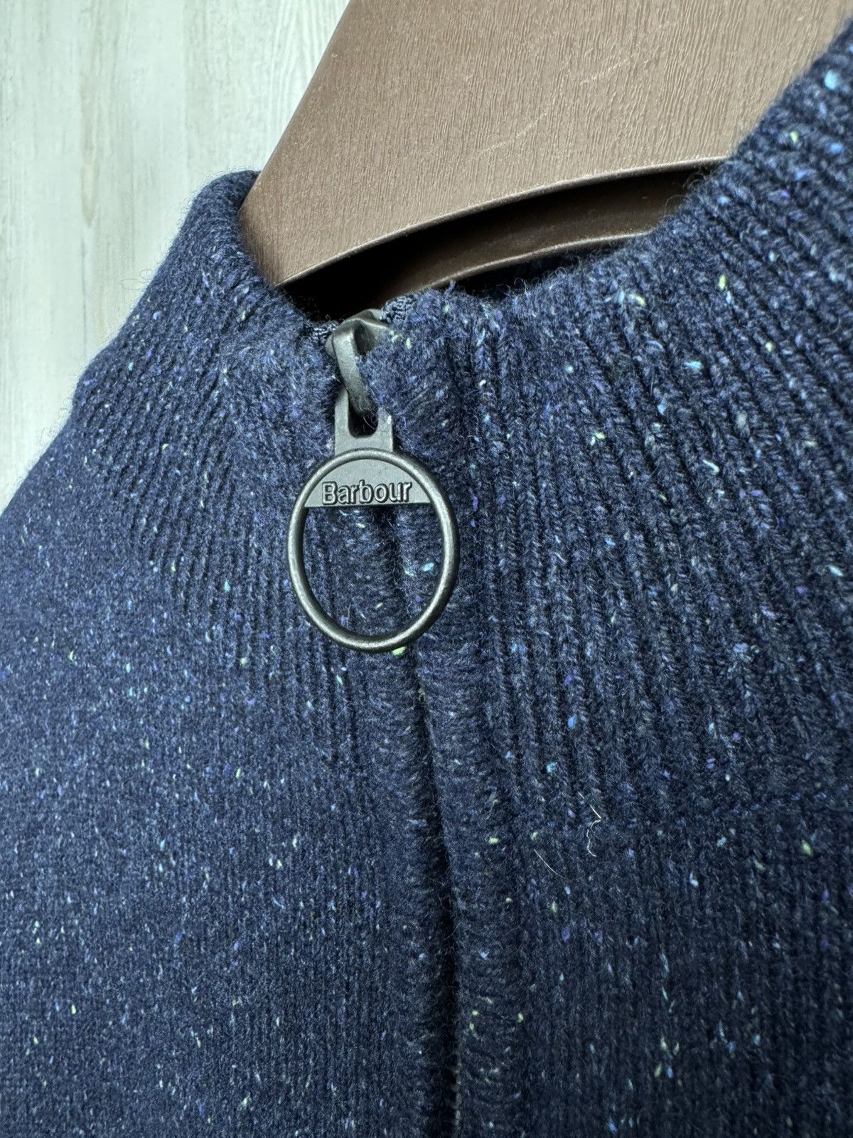 Barbour Barbour Men’s Tisbury Half Zip Sweater Navy Blue wool blend Size US XXL / EU 58 / 5 - 5 Thumbnail