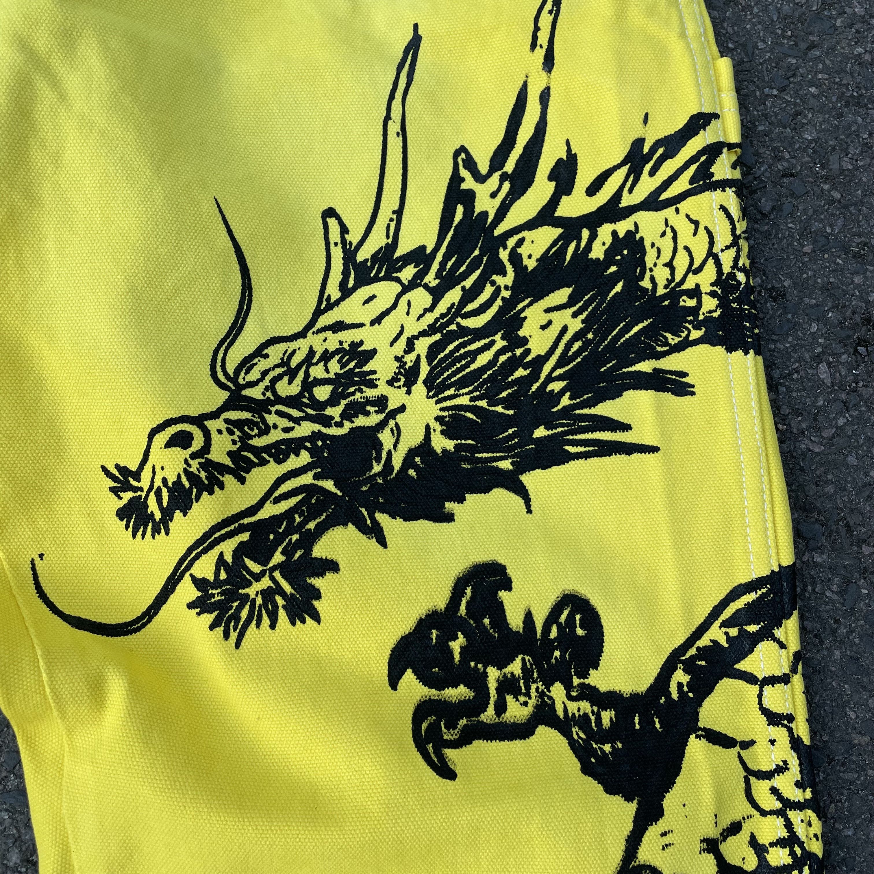 Dickies Dickies Custom Yellow Dragon Pants Graphic Bleach Wash Y2K Size US 38 / EU 54 - 8 Thumbnail