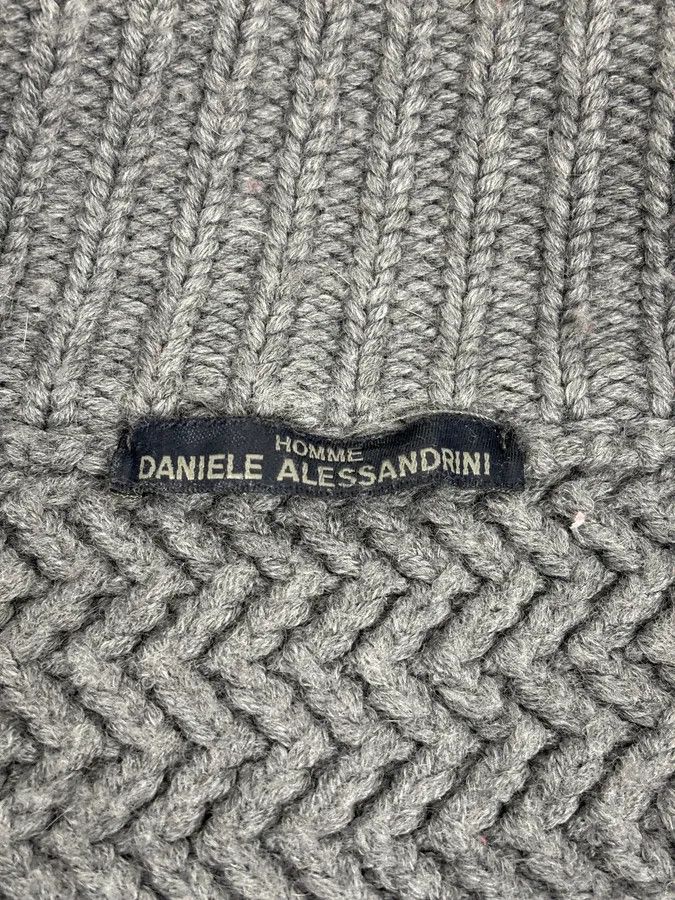 Daniele Alessandrini 2000s Daniele Alessandrini Textured Classy Gray Wool Zip-Up Sweater Size US S / EU 44-46 / 1 - 9 Thumbnail