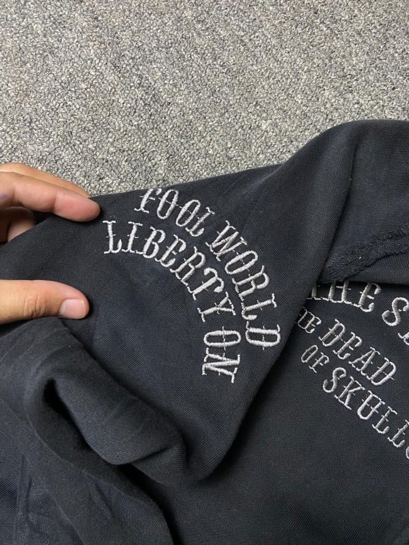 Japanese Brand Dead Skulls Embroidered Full Zip Sweater Jacket (176) Size US XS / EU 42 / 0 - 7 Thumbnail