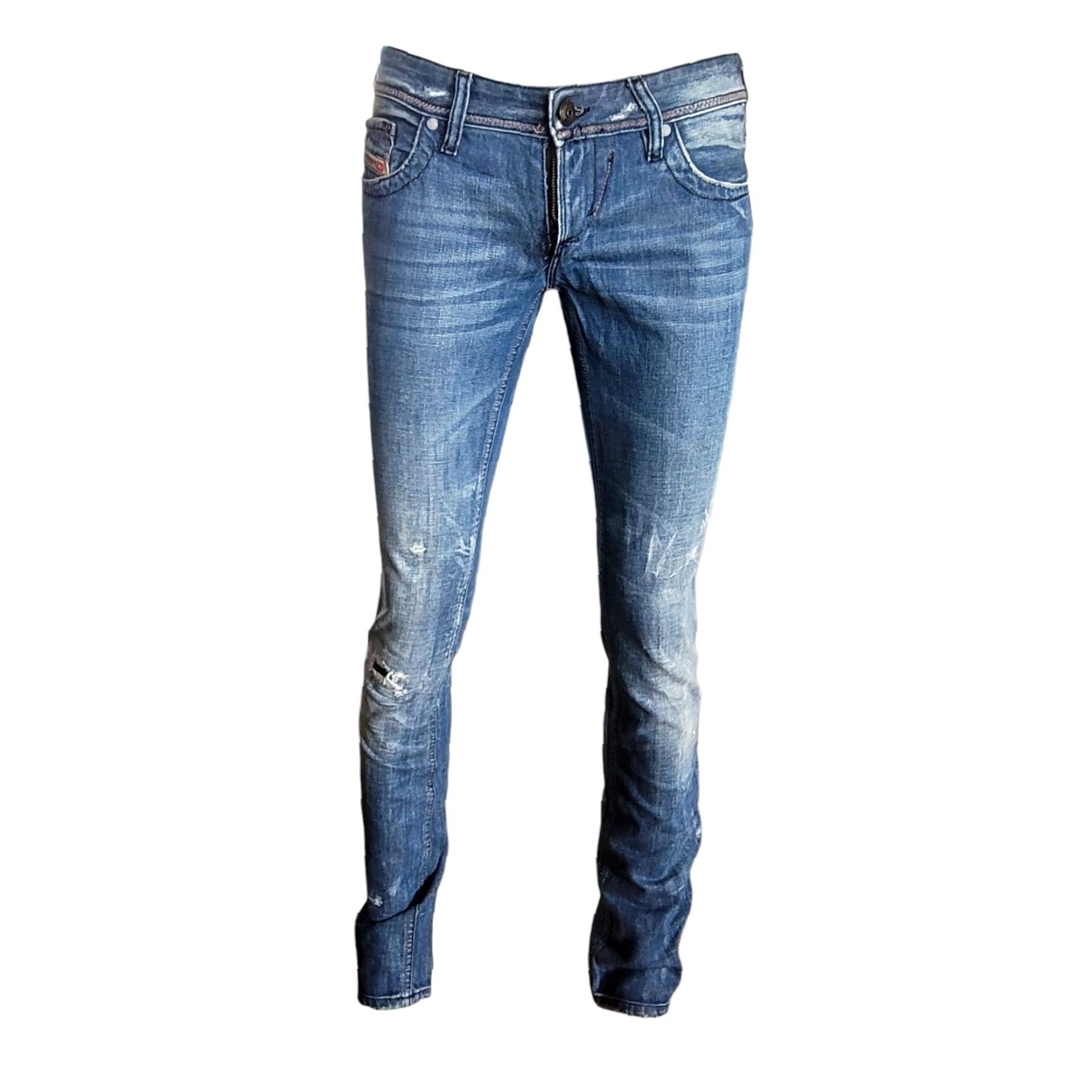 Diesel Diesel Lowky W27 L34 Women’s Bootcut Distressed Jeans – Made in Italy Size 27" / US 4 / IT 40 - 5 Thumbnail