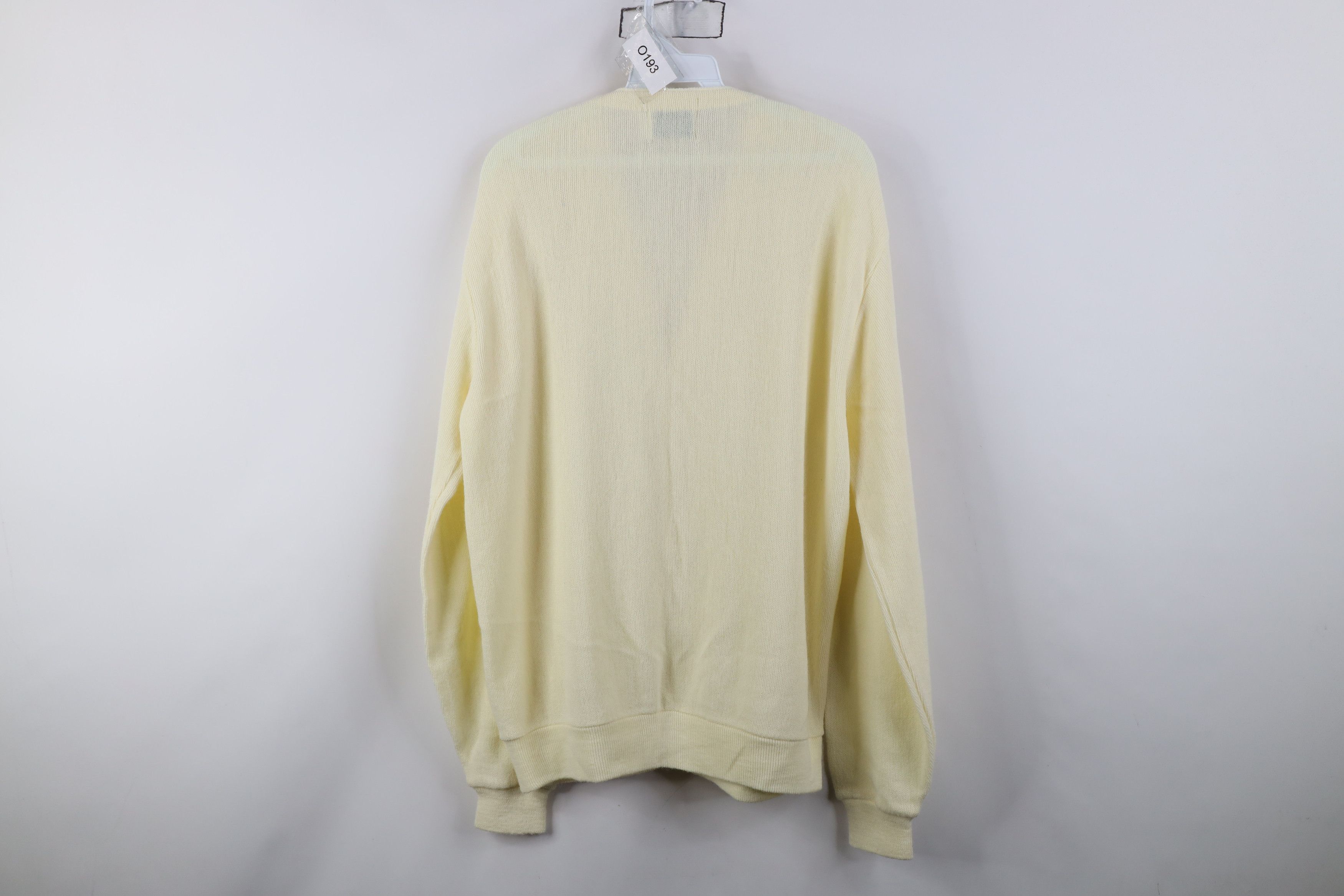 Vintage Vintage 70s Streetwear Knit Cardigan Sweater Pale Yellow USA Size US L / EU 52-54 / 3 - 8 Thumbnail