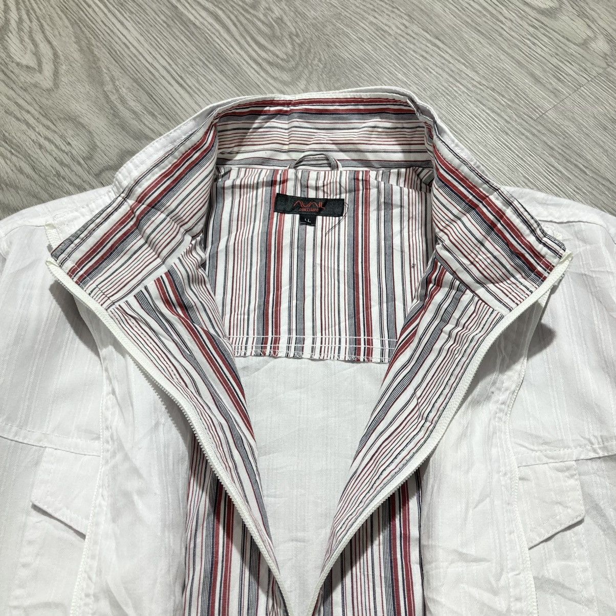 20471120 2000s Avail Double Layer Jacket White Zip Punk Lgb Style Size US XL / EU 56 / 4 - 10 Thumbnail