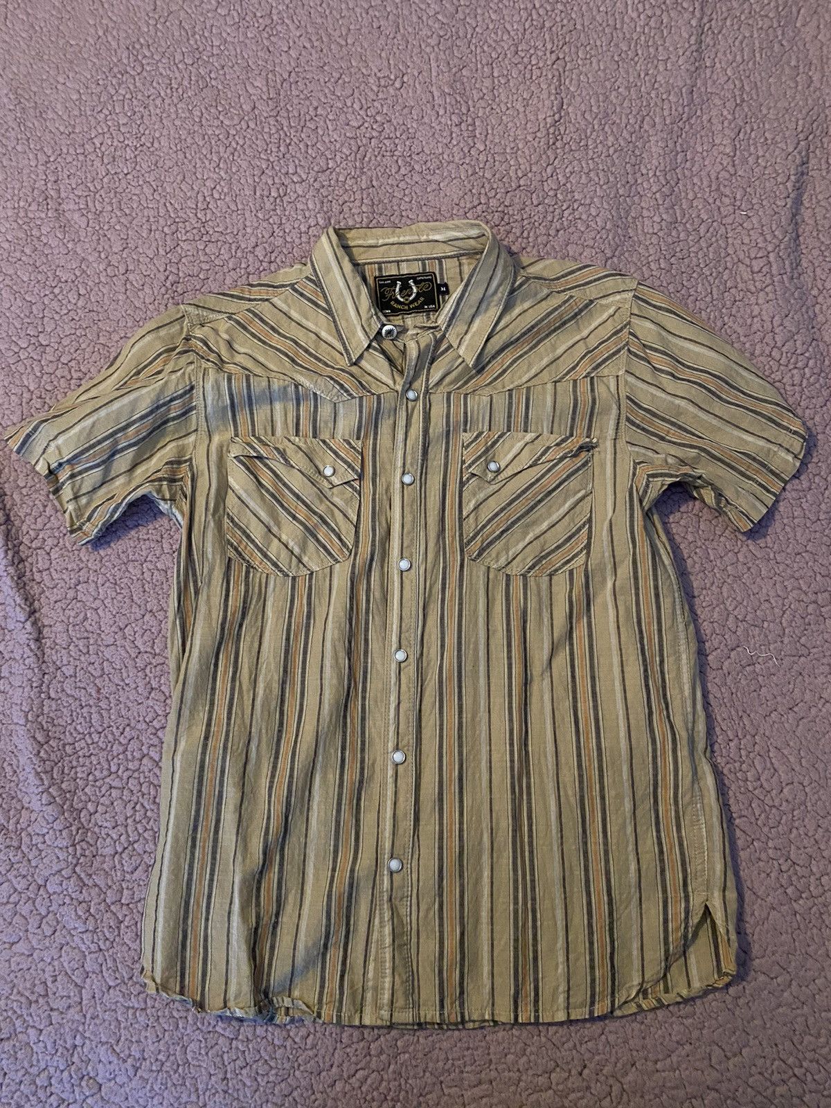 image of Freenote Cloth Freenote Ranchwear Shirt in Khaki, Men's (Size Medium)