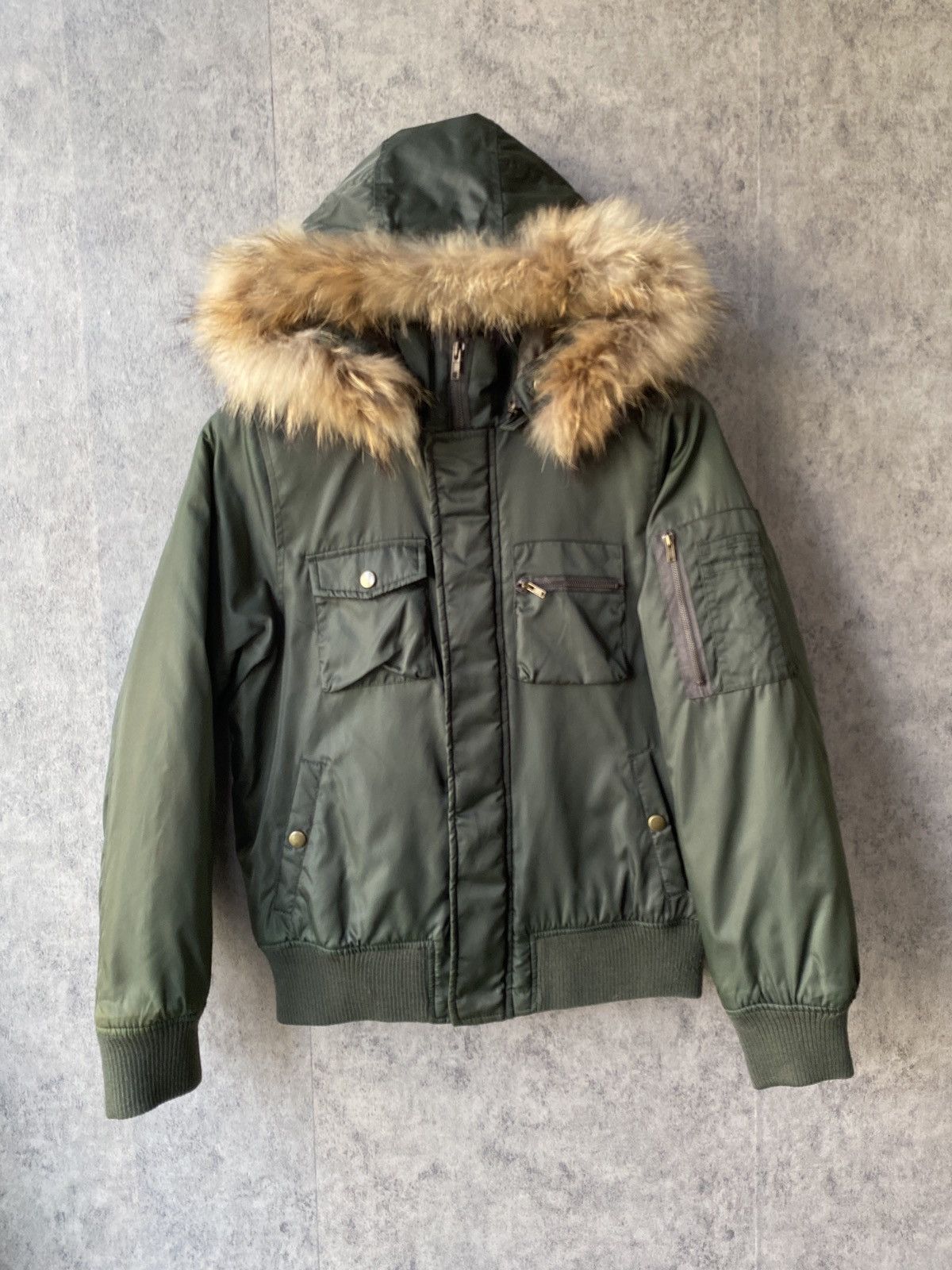 Japanese Brand Ozoc Japan Bomber Fur Hoodie Jacket Size US S / EU 44-46 / 1 - 2 Thumbnail