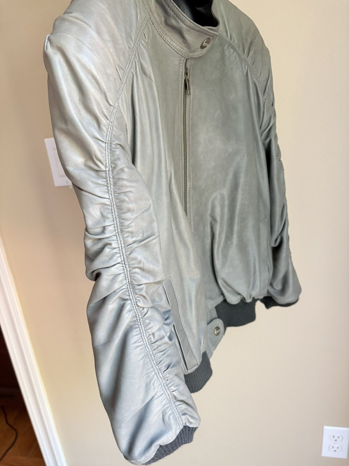 Other Vintage KRMA by Nicholas Bowes Bomber Leather Jacket Size M / US 6-8 / IT 42-44 - 5 Thumbnail