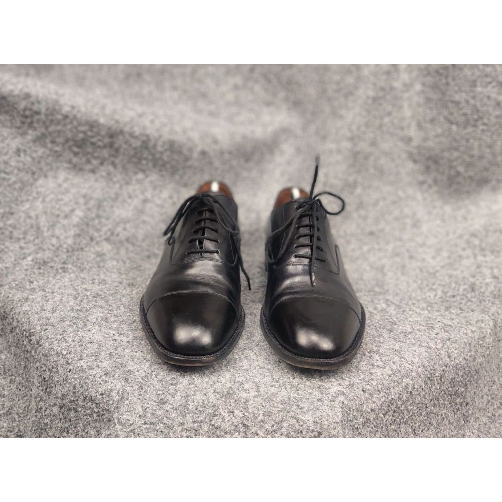 Carmina Carmina Design by Jose Albaladejo Black Calf Leather Cap Toe Oxford Shoes Size ONE SIZE - 6 Thumbnail