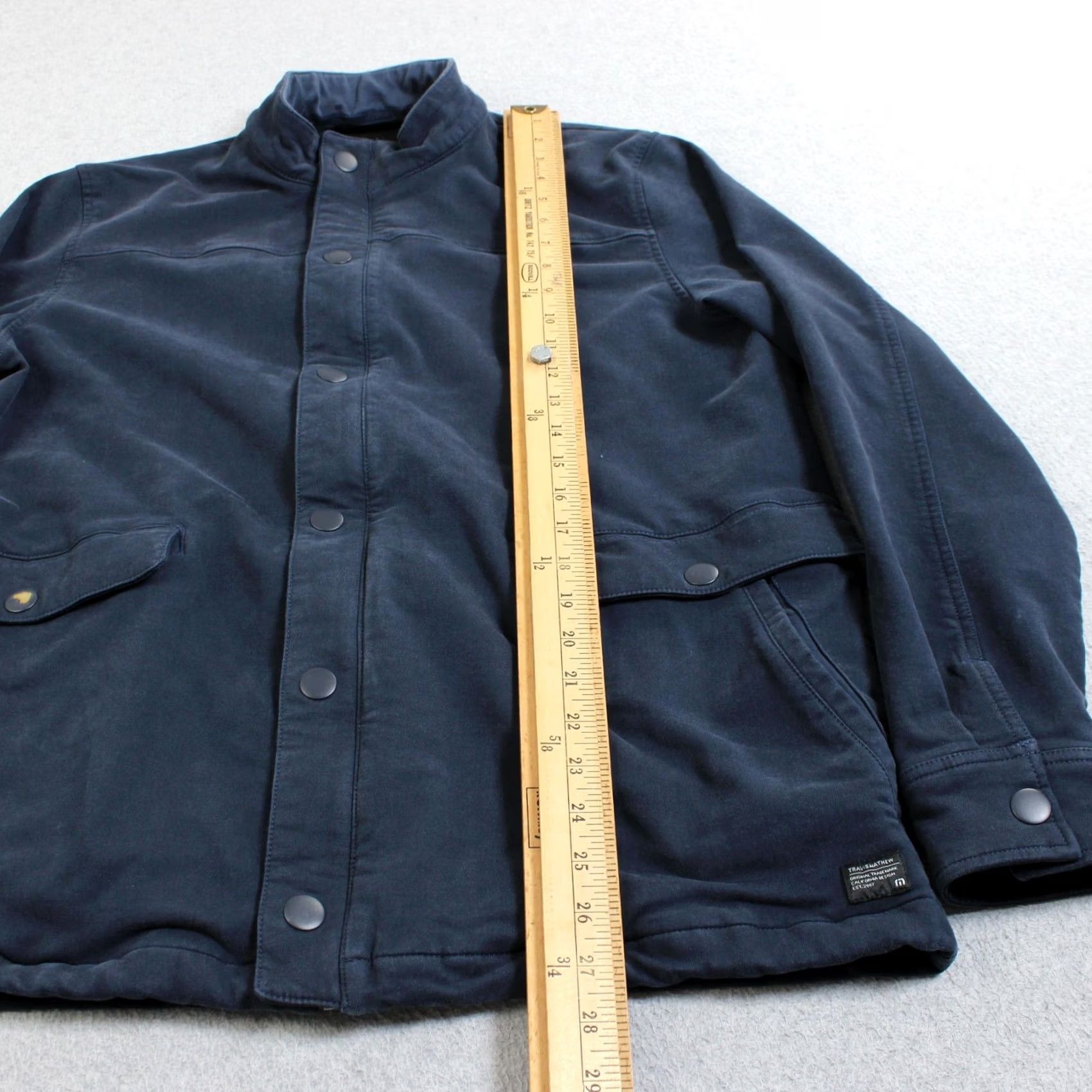 TravisMathew TravisMathew Windbreaker Jacket Men Large Blue Snap Front Golf Barn Chore Shacke Size US L / EU 52-54 / 3 - 6 Thumbnail