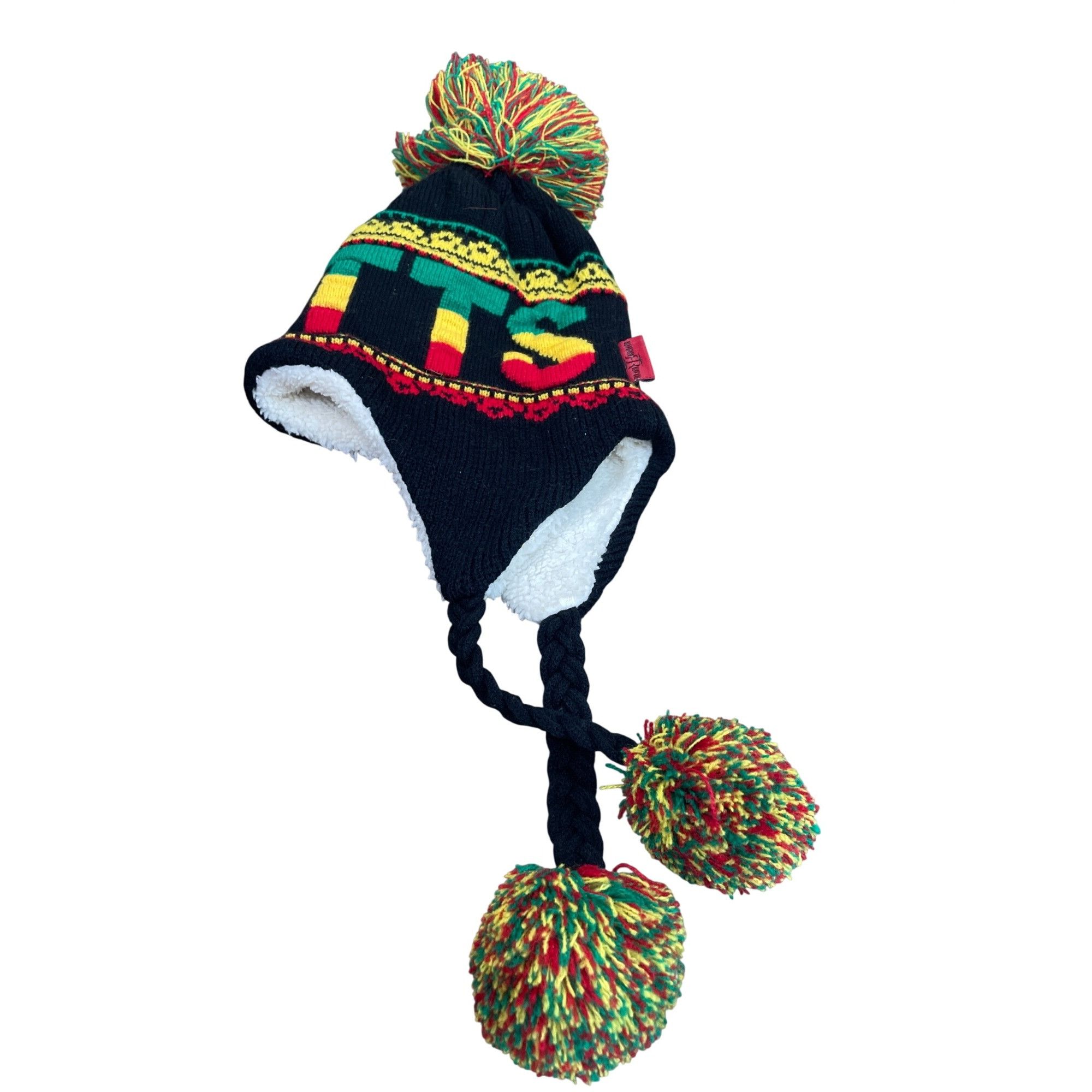 Robin Ruth Robin Ruth Knit beanie Earflap Hat With Pom Poms & Fleece Li Size ONE SIZE - 6 Thumbnail