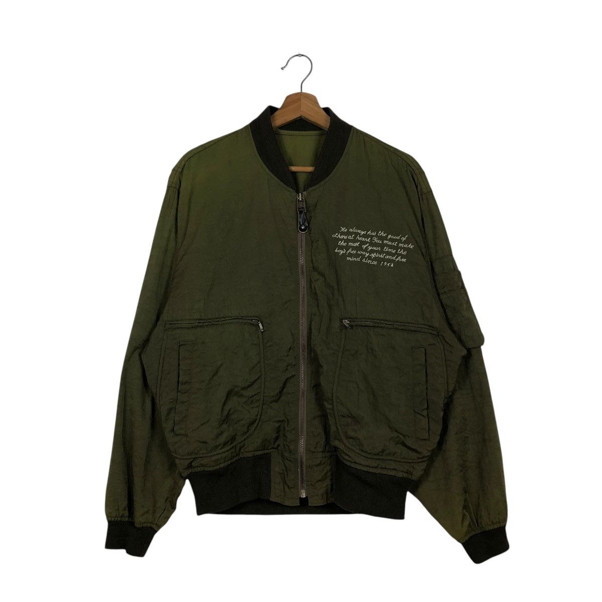 Japanese Brand 🔥VINTAGE BOMBER JACKET PARACHUTE DESIGN ISSEY MIYAKE Size US L / EU 52-54 / 3 - 3 Thumbnail