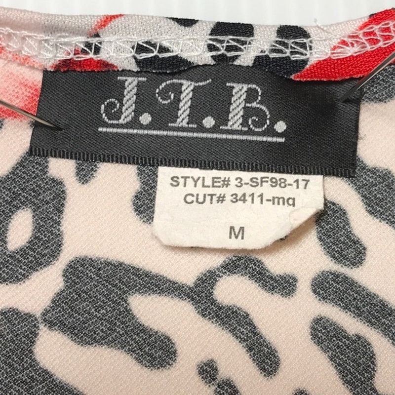 Other J.T.B. Floral Leopard Round Neck Sleeveless Stretch Blouse M Size M / US 6-8 / IT 42-44 - 3 Thumbnail