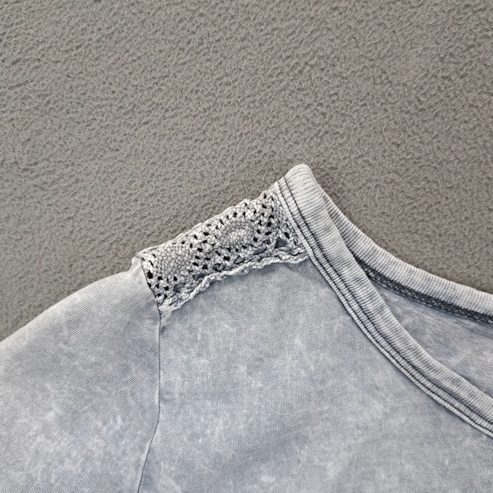 Harley Davidson Harley Davidson Shirt Women L Gray Motorcycle Graphic Lace Shoulders Crew Neck Short Sleeve 100% Cotton Womens Size L / US 10 / IT 46 - 5 Thumbnail