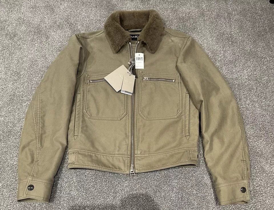 Palm Angels o1ebxxf0225 Denim Jacket in Beige Size US L / EU 52-54 / 3 - 5 Thumbnail