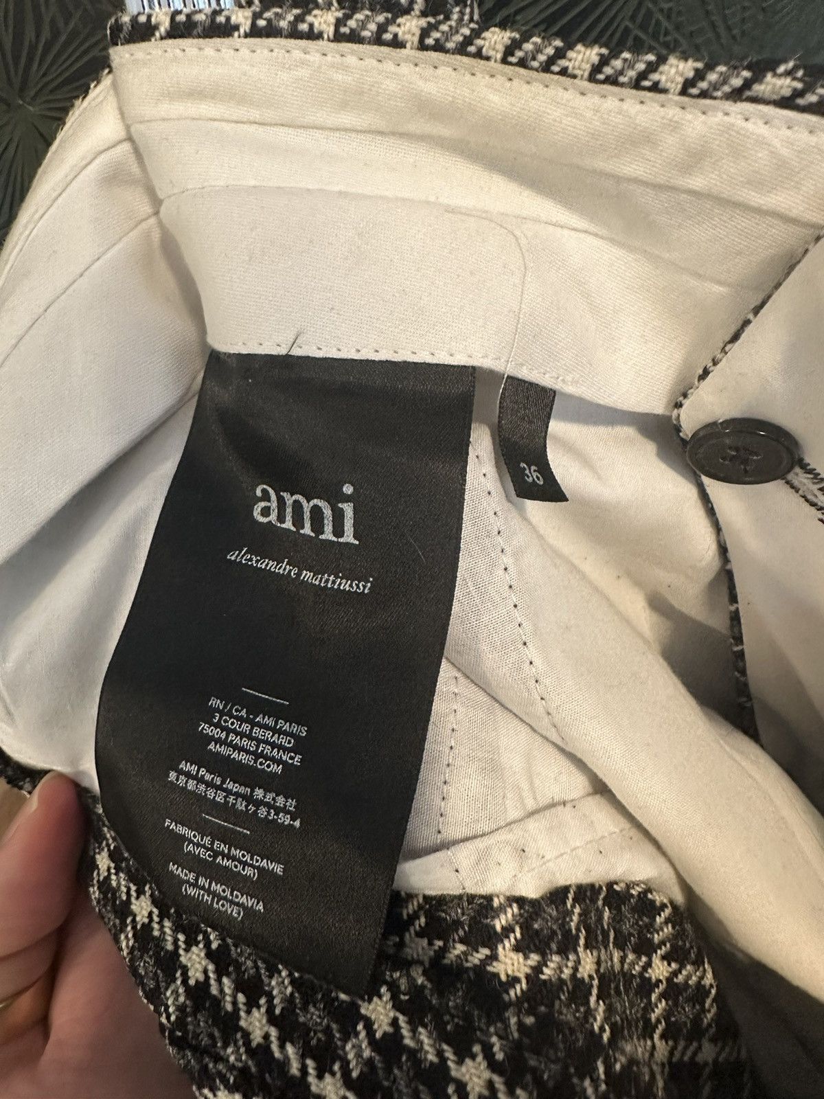 AMI AMI Plaid Cropped Smart Trousers Size US 28 / EU 44 - 2 Thumbnail